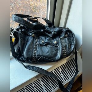 Not rational leather diaper bag